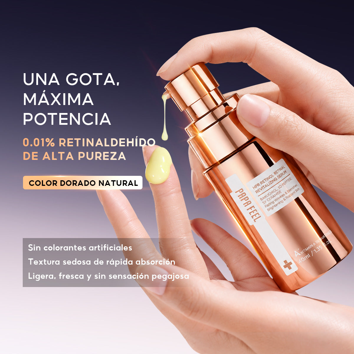 PAPA FEEL SET DÍA Y NOCHE PRO | CONCENTRADO REPARADOR E HIDRATANTE 8D + CONCENTRADO ANTIEDAD CON RETINAL AVANZADO