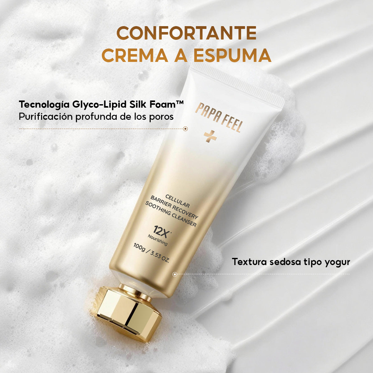 PAPA FEEL REGENERADOR DE BARRERA CELULAR LIMPIADOR SUAVE 100g