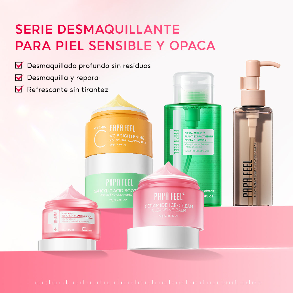 PAPA FEEL BÁLSAMO DESMAQUILLANTE "EL DESMAQUILLANTE DEL EXNOVIO" DE CERAMIDAS TEXTURA HELADO