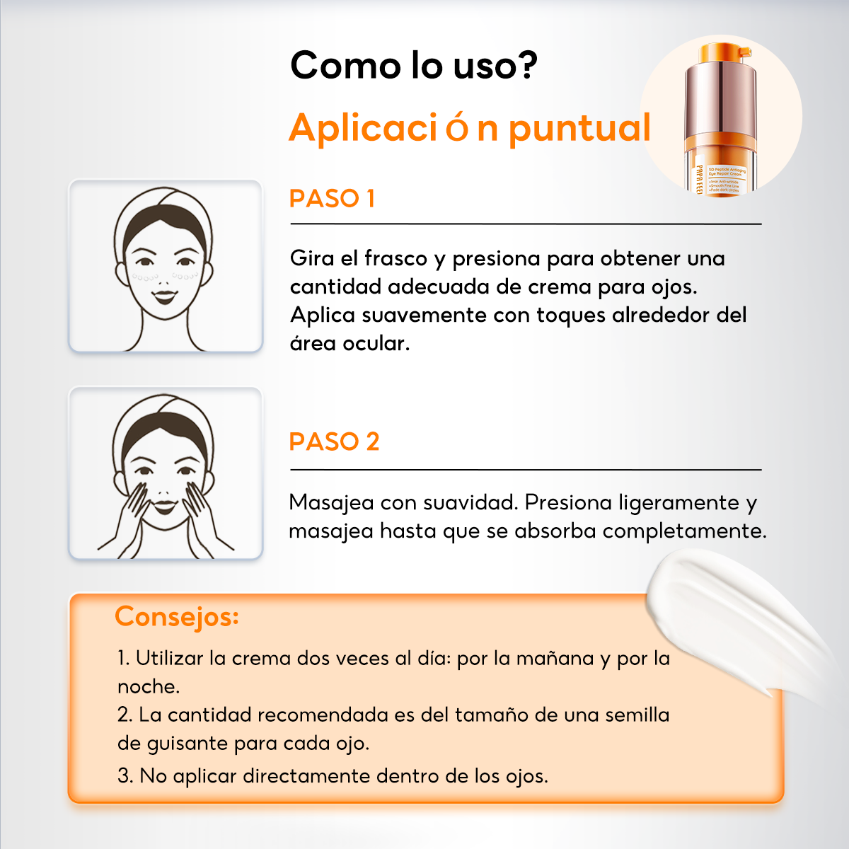 PAPA FEEL CREMA REPARADORA DE OJOS ANTIEDAD CON PÉPTIDOS 5D 15g